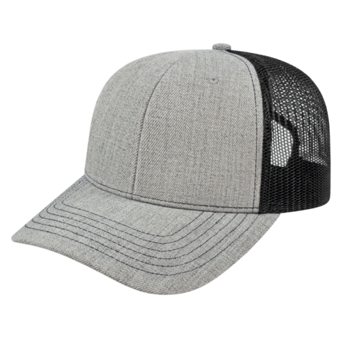 Cap America i3035 Blended Wool Acrylic Trucker Mesh Back Cap Unisex Accessories Hats & Caps