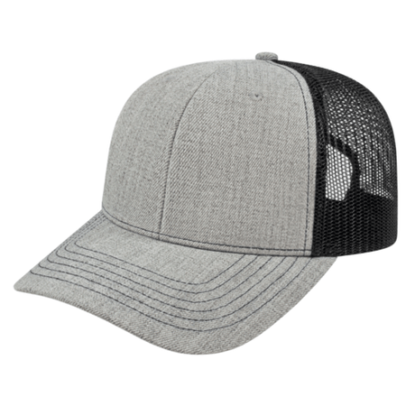 Cap America i3035 Blended Wool Acrylic Trucker Mesh Back Cap Unisex Accessories Hats & Caps