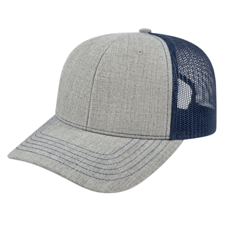 Cap America i3035 Blended Wool Acrylic Trucker Mesh Back Cap Unisex Accessories Hats & Caps