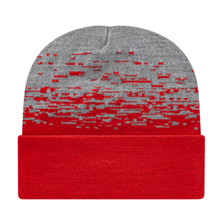 Cap America RKS12 Static Pattern Knit Cap with Cuff Unisex Accessories Hats & Caps