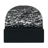 Cap America RKS12 Static Pattern Knit Cap with Cuff Unisex Accessories Hats & Caps
