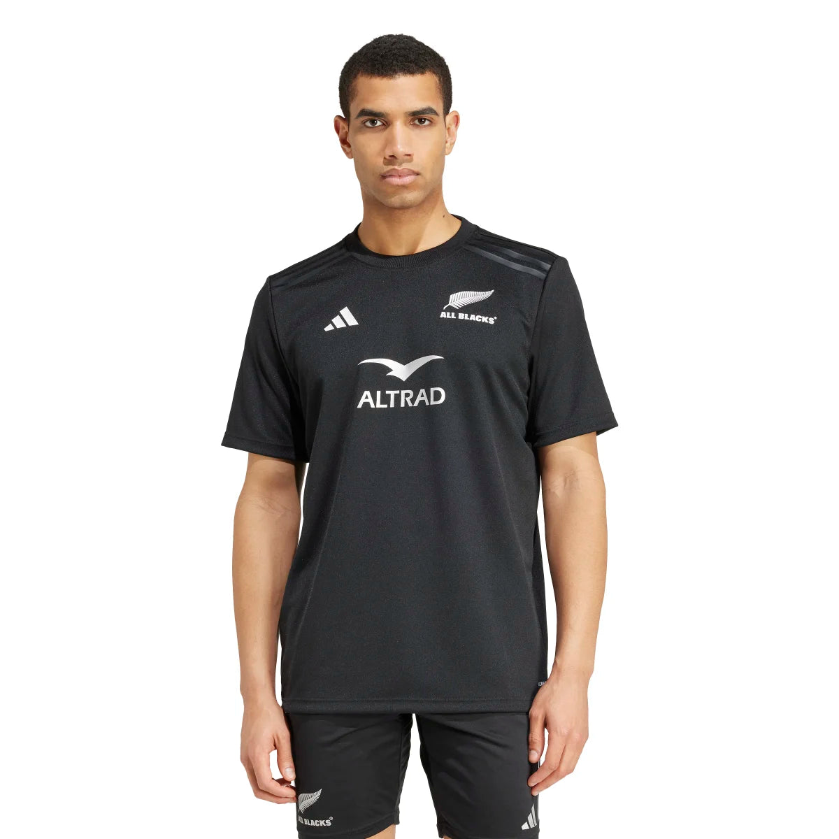 adidas Men's All Blacks Rugby Short Sleeve Jersey Mens Apparel Shirts & Tops