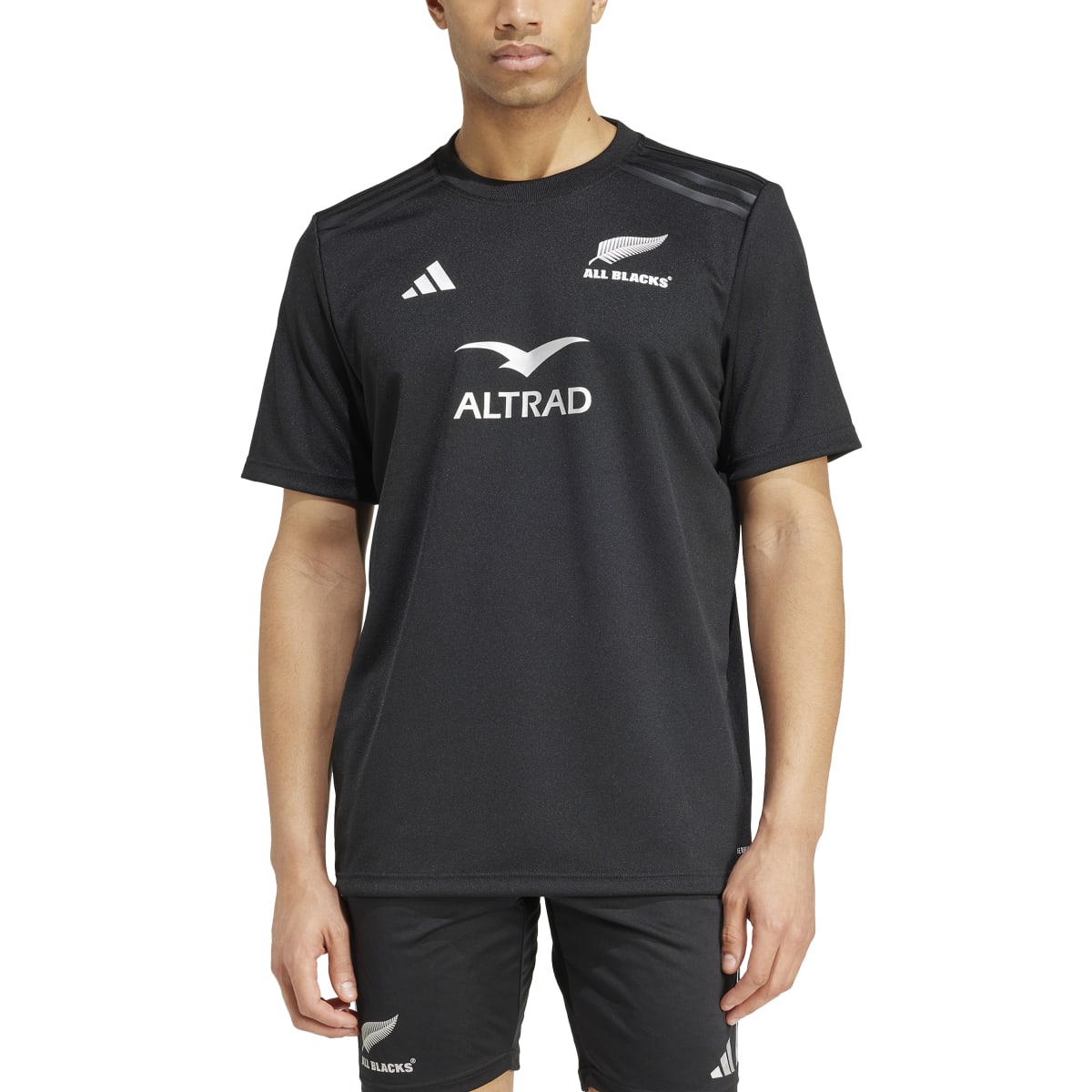 adidas Men's All Blacks Rugby Short Sleeve Jersey Mens Apparel Shirts & Tops