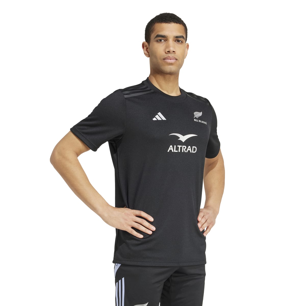 adidas Men's All Blacks Rugby Short Sleeve Jersey Mens Apparel Shirts & Tops