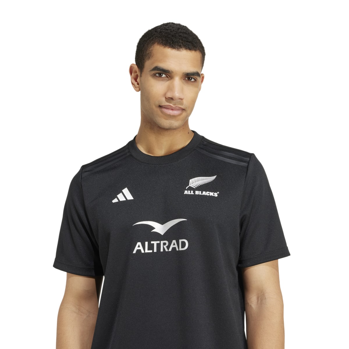 adidas Men's All Blacks Rugby Short Sleeve Jersey Mens Apparel Shirts & Tops