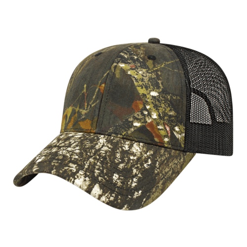 Cap America Camo Trucker Mesh Back Cap Unisex Accessories Hats & Caps