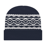 Cap America Diamond Pattern Knit Cap with Cuff Unisex Accessories Hats & Caps