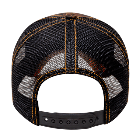 Cap America Orange Ridge Camo with Black Trucker Mesh Cap Unisex Accessories Hats & Caps