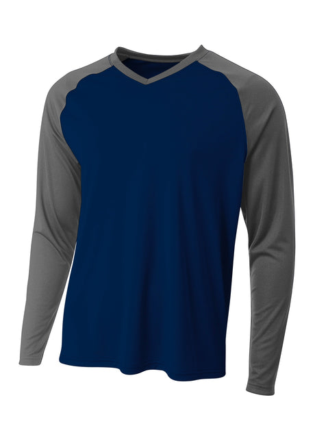 A4 Men's Long Sleeve Strike Raglan Tee Mens Apparel