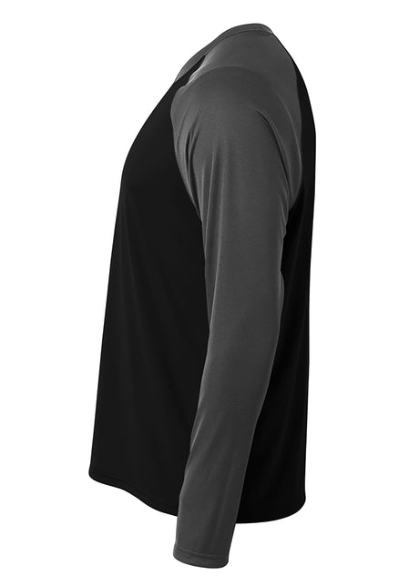 A4 Men's Long Sleeve Strike Raglan Tee Mens Apparel