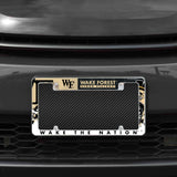 Rico Industries NCAA Wake Forest Demon Deacons Primary 12" x 6" Chrome License Plate Frame-1
