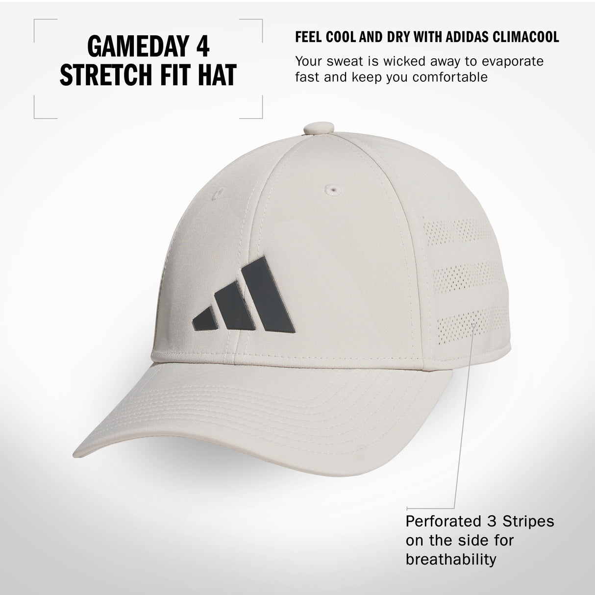 adidas Gameday 4 Stretch Fit Hat-2