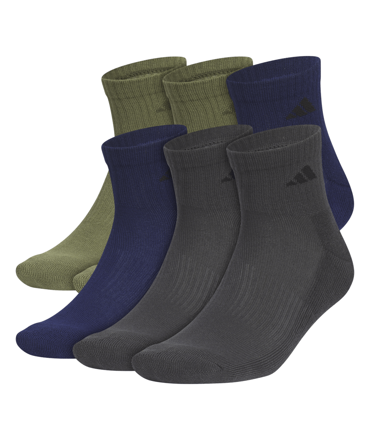 adidas Men's Athletic Cushioned Quarter Socks (3-Pairs)
