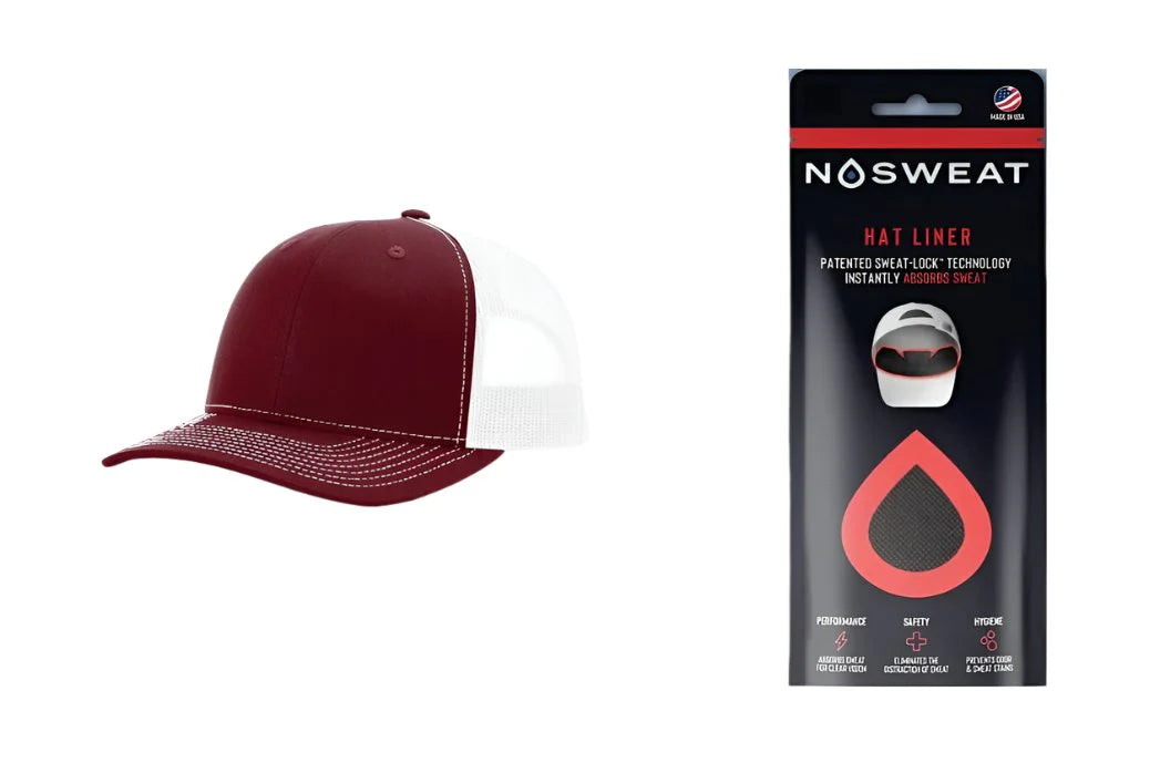 Richardson 112 Trucker Hat with NoSweat Hat Liner Combo