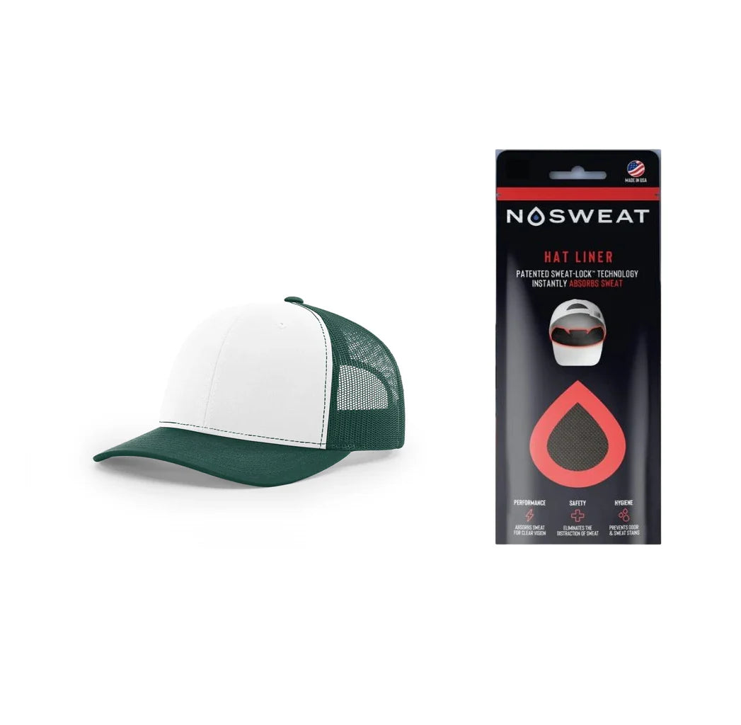 Richardson 112 Trucker Hat with NoSweat Hat Liner Combo
