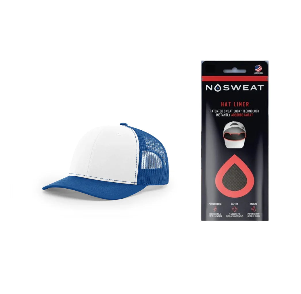 Richardson 112 Trucker Hat with NoSweat Hat Liner Combo