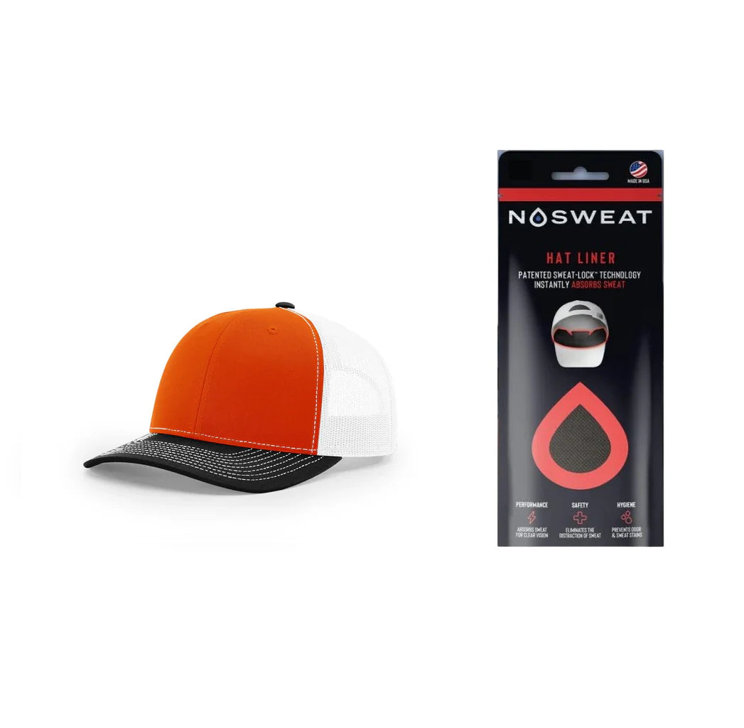 Richardson 112 Trucker Hat with NoSweat Hat Liner Combo