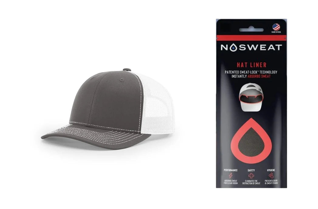 Richardson 112 Trucker Hat with NoSweat Hat Liner Combo