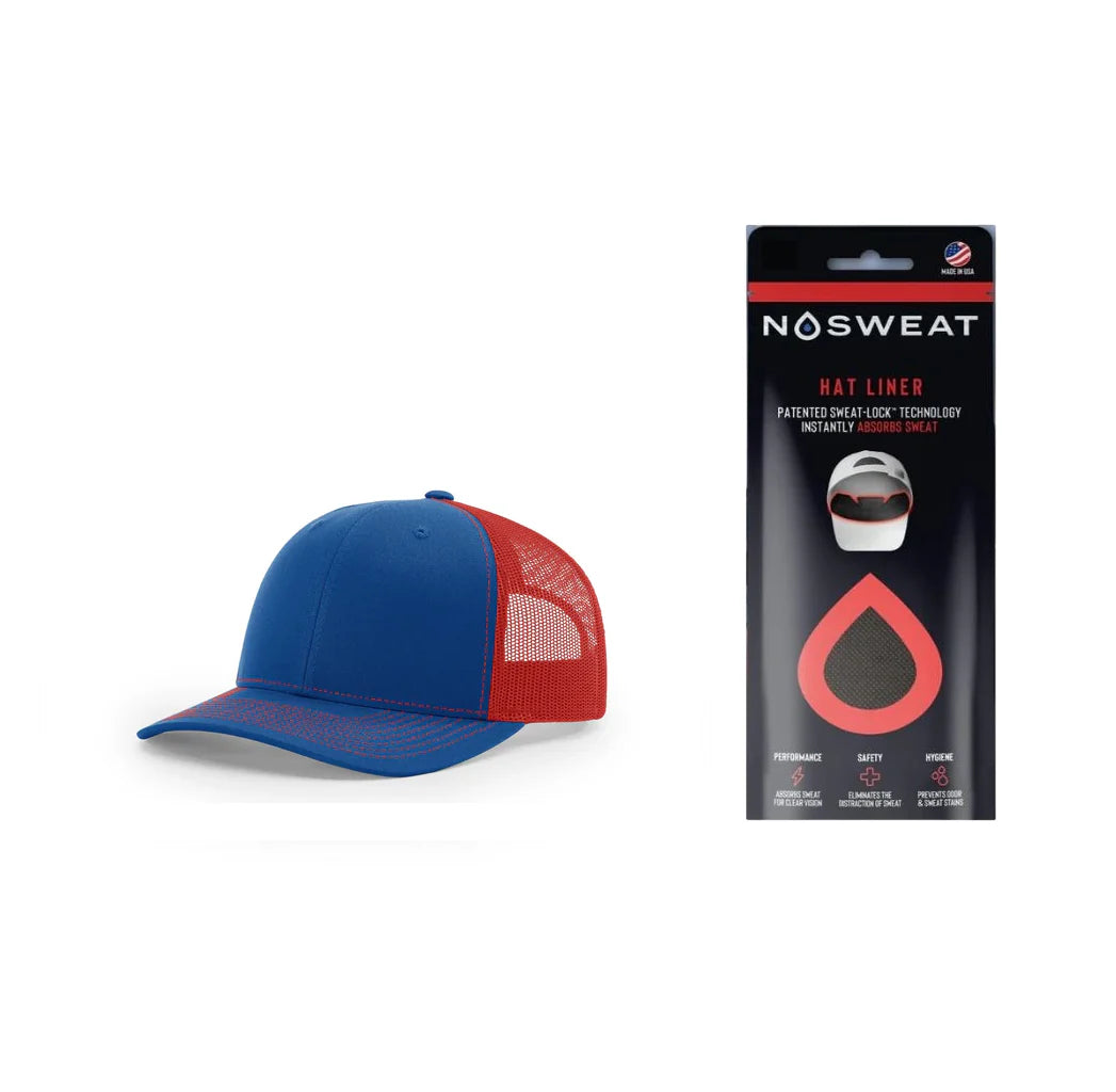Richardson 112 Trucker Hat with NoSweat Hat Liner Combo