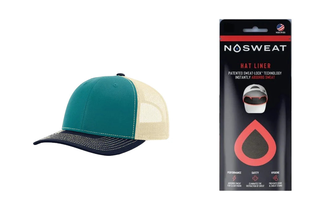 Richardson 112 Trucker Hat with NoSweat Hat Liner Combo