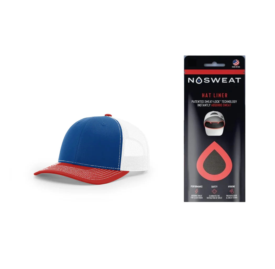 Richardson 112 Trucker Hat with NoSweat Hat Liner Combo