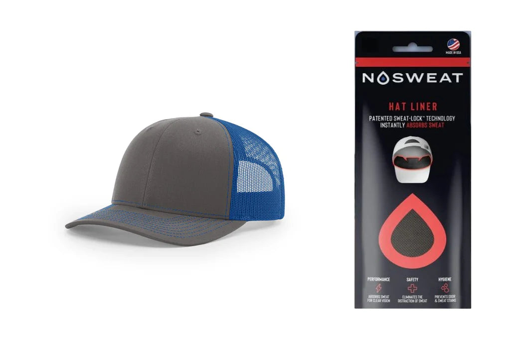 Richardson 112 Trucker Hat with NoSweat Hat Liner Combo