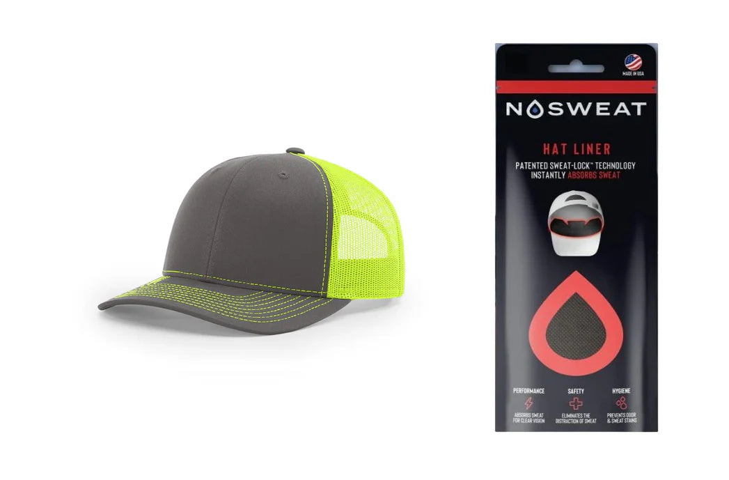 Richardson 112 Trucker Hat with NoSweat Hat Liner Combo