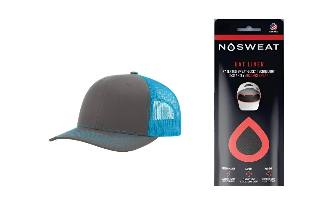 Richardson 112 Trucker Hat with NoSweat Hat Liner Combo