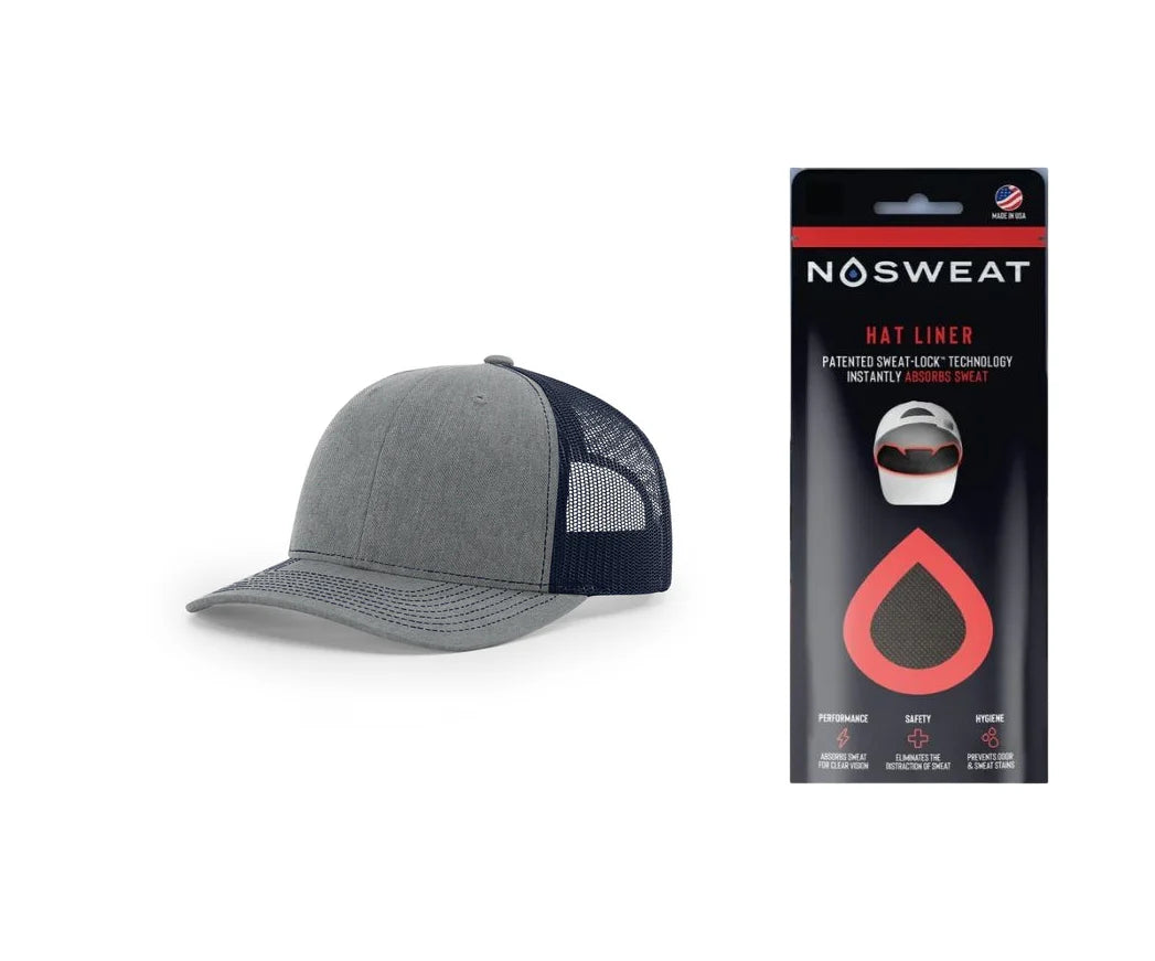 Richardson 112 Trucker Hat with NoSweat Hat Liner Combo