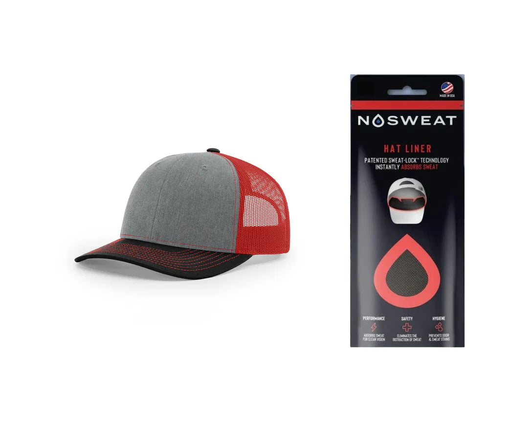 Richardson 112 Trucker Hat with NoSweat Hat Liner Combo