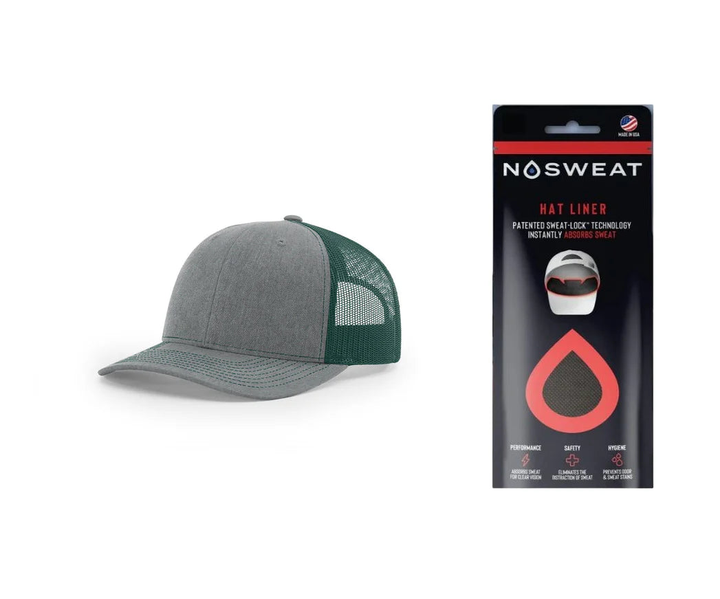 Richardson 112 Trucker Hat with NoSweat Hat Liner Combo