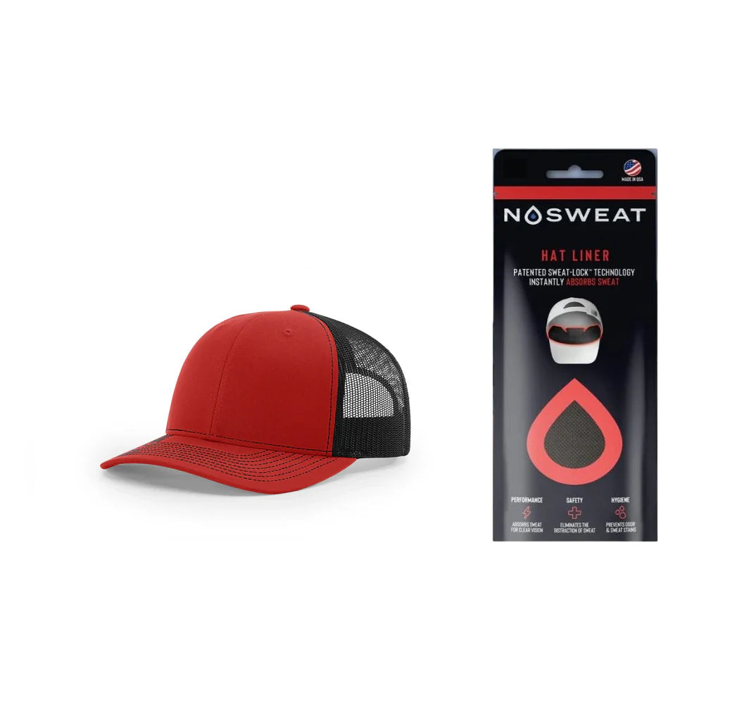 Richardson 112 Trucker Hat with NoSweat Hat Liner Combo