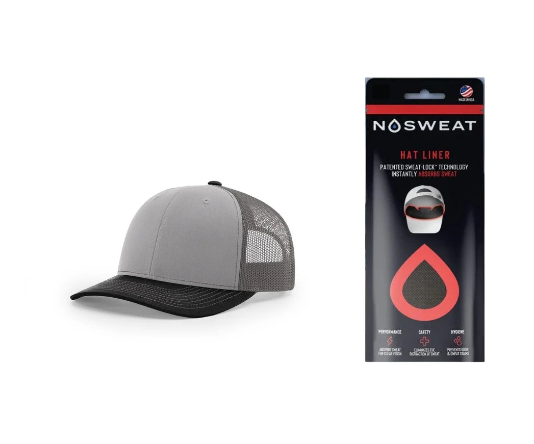 Richardson 112 Trucker Hat with NoSweat Hat Liner Combo