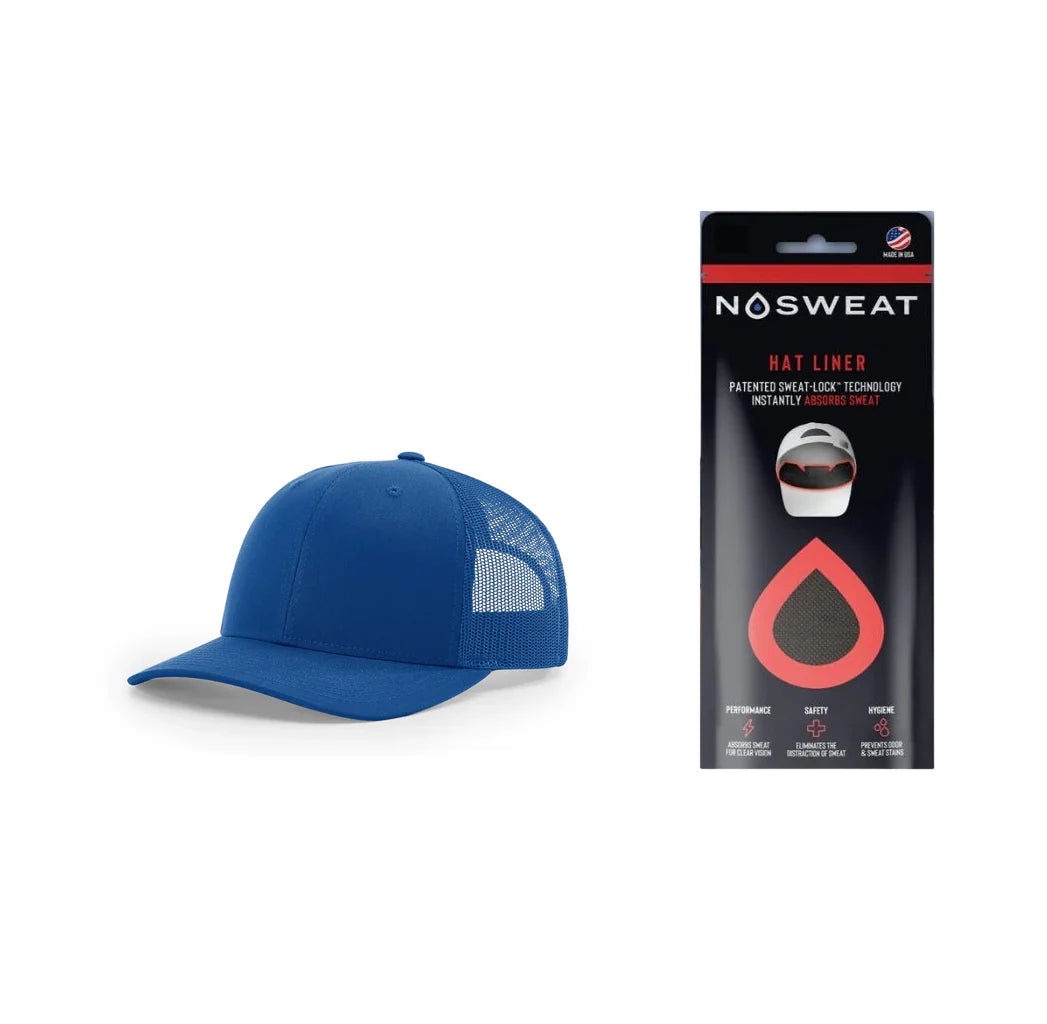 Richardson 112 Trucker Hat with NoSweat Hat Liner Combo