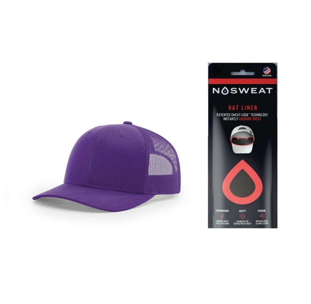 Richardson 112 Trucker Hat with NoSweat Hat Liner Combo