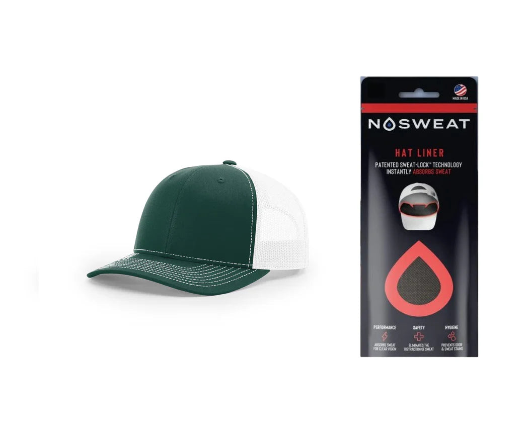 Richardson 112 Trucker Hat with NoSweat Hat Liner Combo