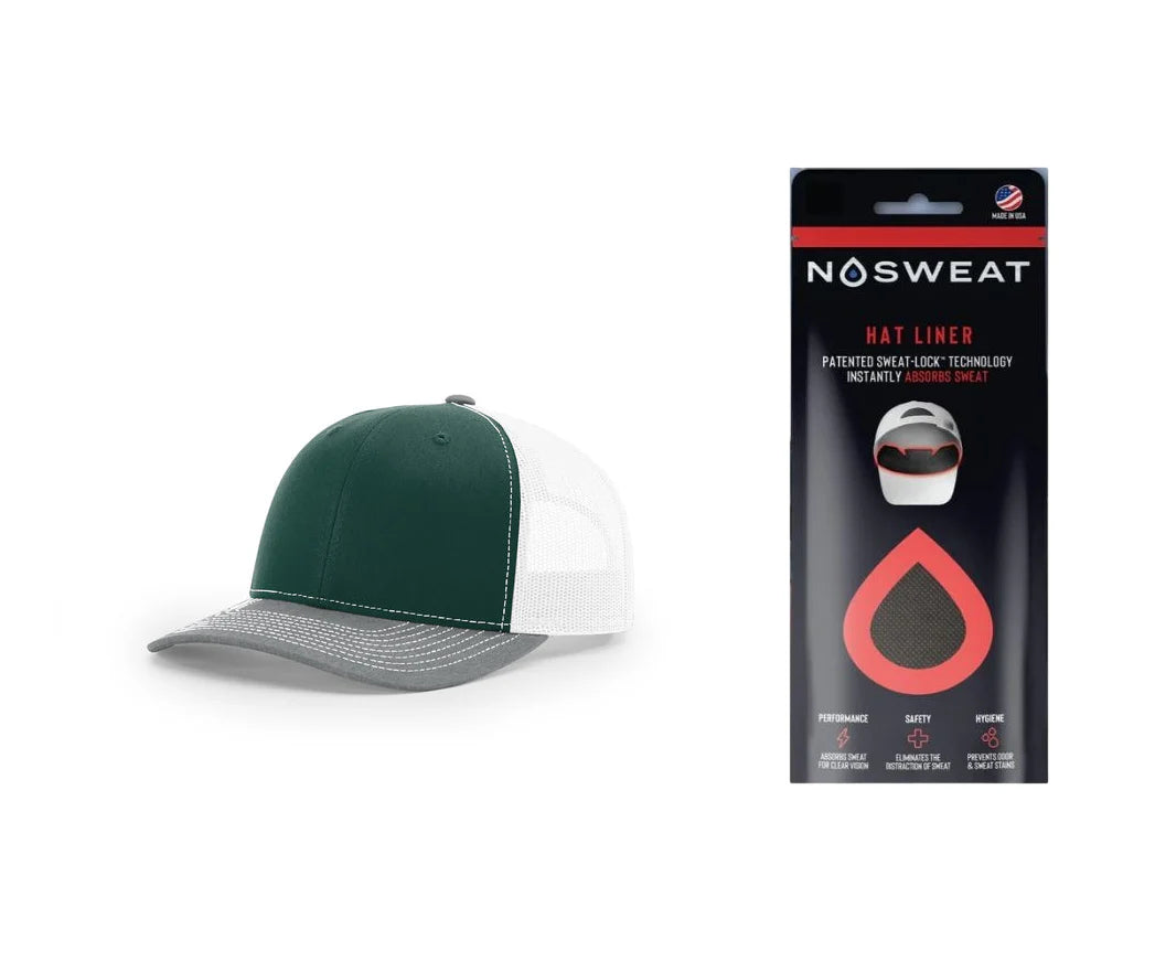 Richardson 112 Trucker Hat with NoSweat Hat Liner Combo