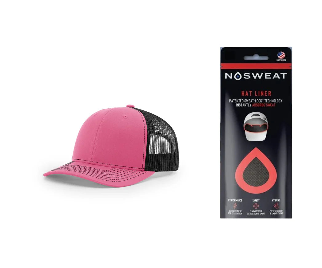 Richardson 112 Trucker Hat with NoSweat Hat Liner Combo
