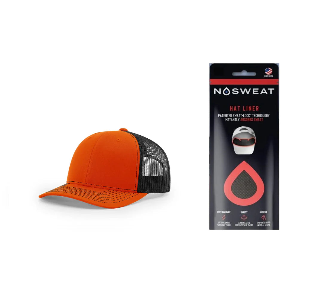 Richardson 112 Trucker Hat with NoSweat Hat Liner Combo