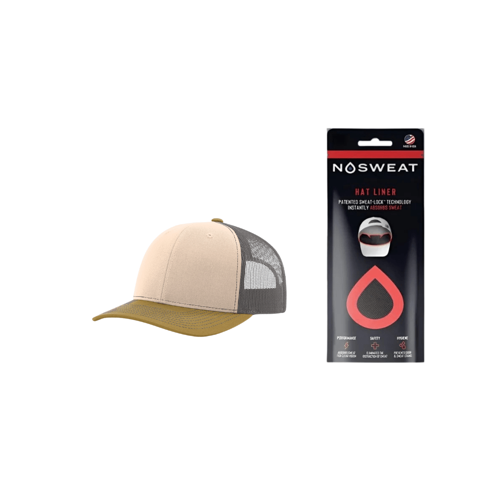 Richardson 112 Trucker Hat with NoSweat Hat Liner Combo