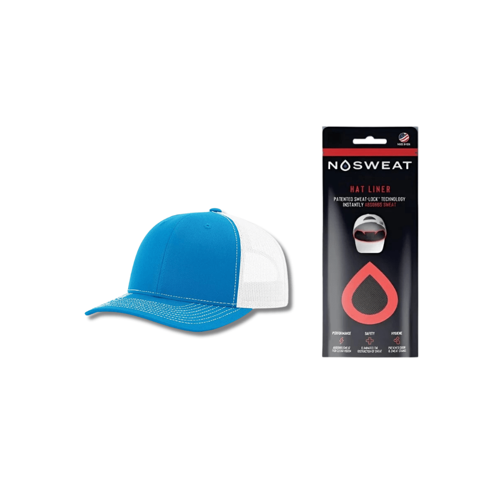 Richardson 112 Trucker Hat with NoSweat Hat Liner Combo