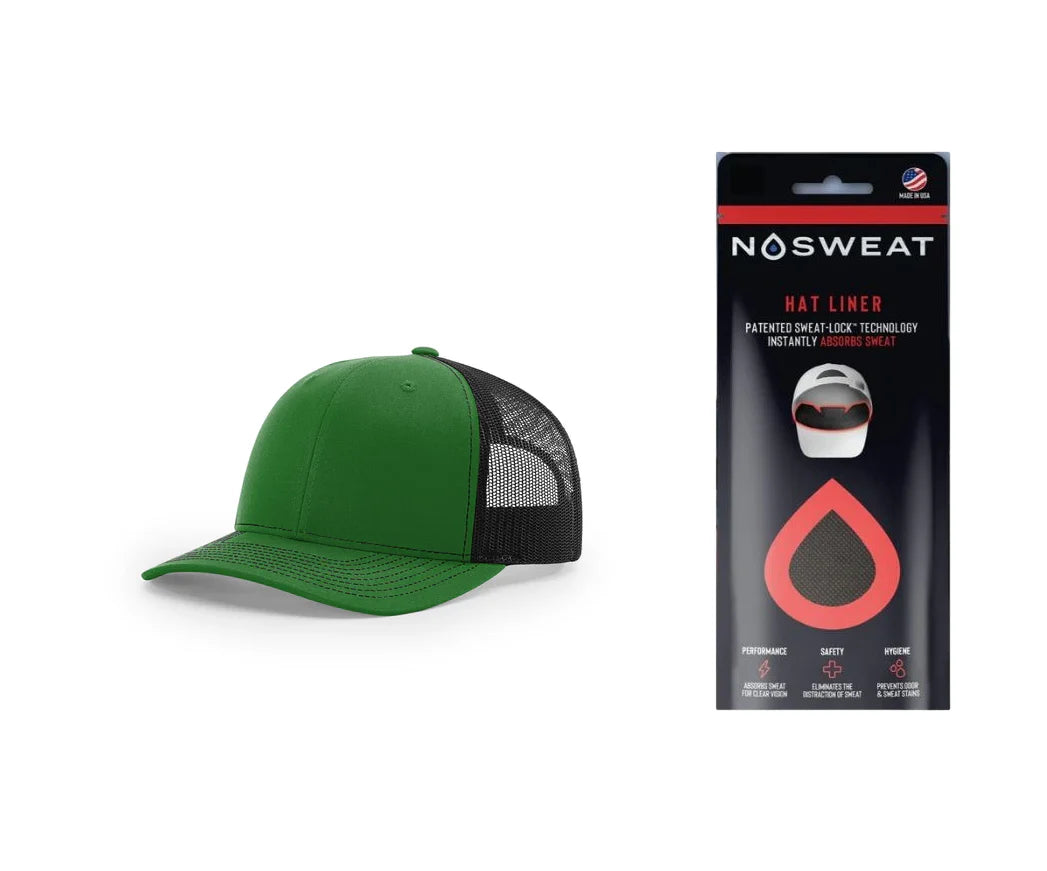 Richardson 112 Trucker Hat with NoSweat Hat Liner Combo