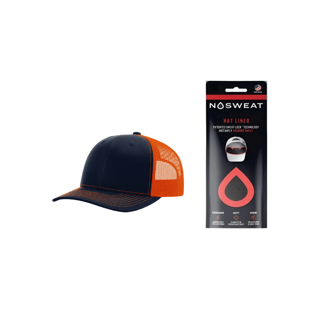 Richardson 112 Trucker Hat with NoSweat Hat Liner Combo