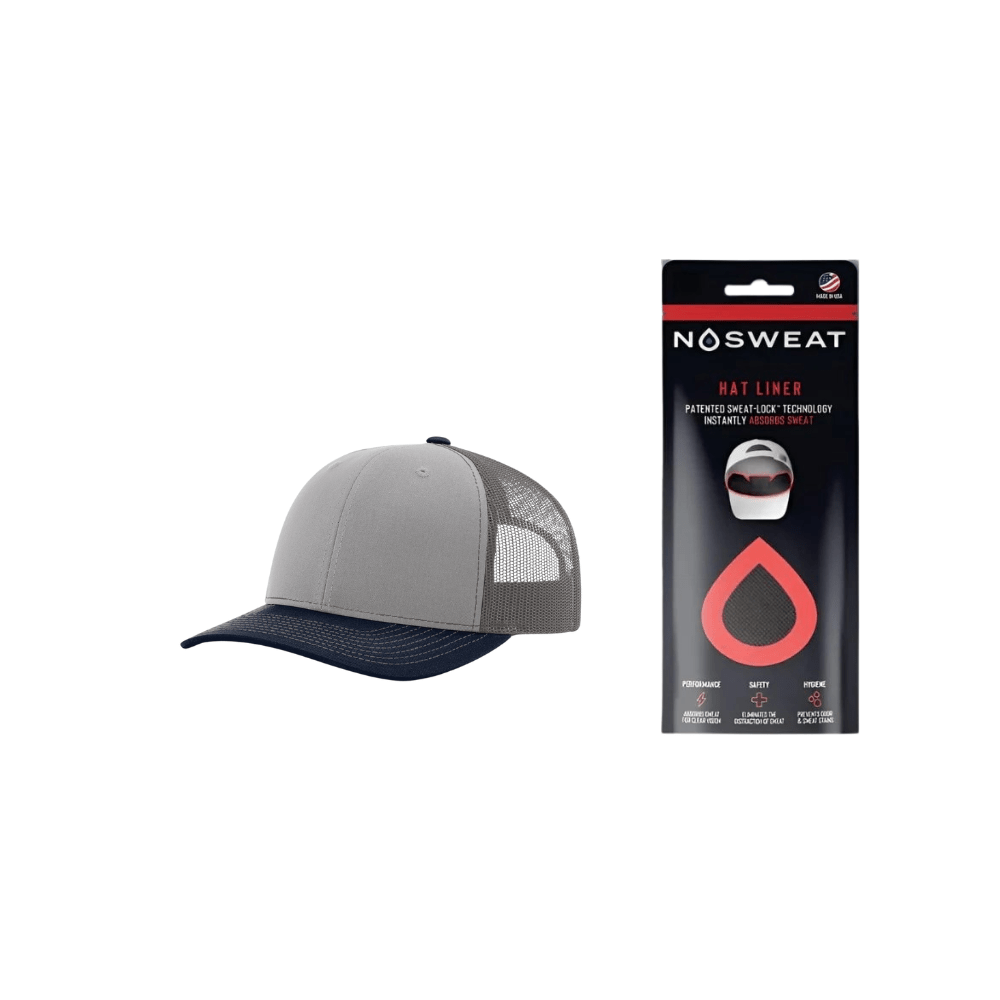 Richardson 112 Trucker Hat with NoSweat Hat Liner Combo