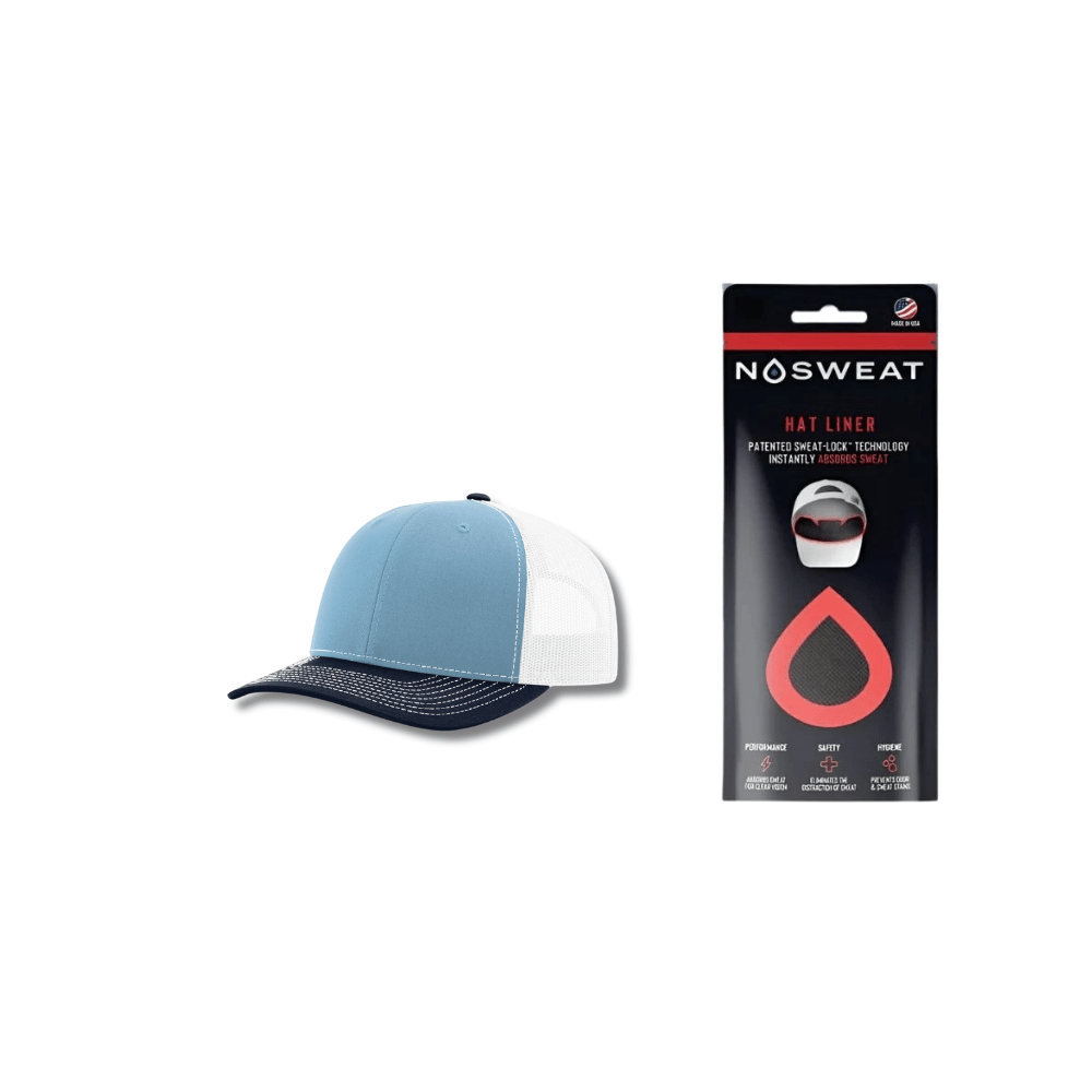 Richardson 112 Trucker Hat with NoSweat Hat Liner Combo