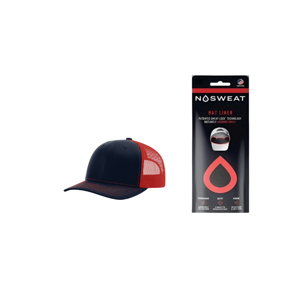 Richardson 112 Trucker Hat with NoSweat Hat Liner Combo