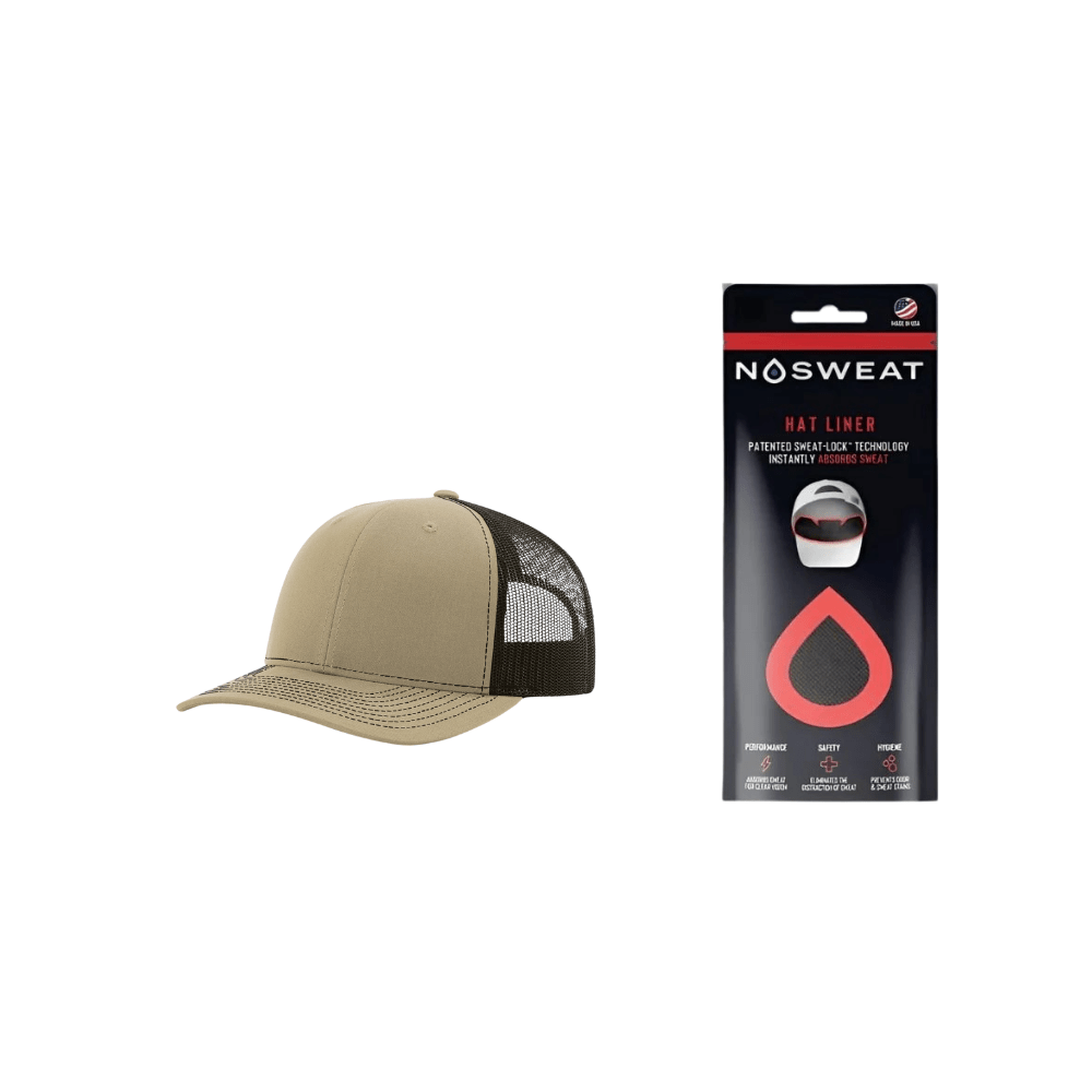 Richardson 112 Trucker Hat with NoSweat Hat Liner Combo
