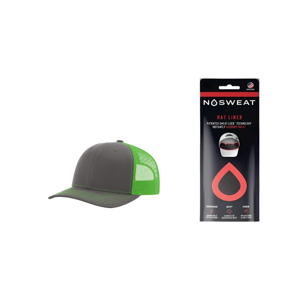 Richardson 112 Trucker Hat with NoSweat Hat Liner Combo