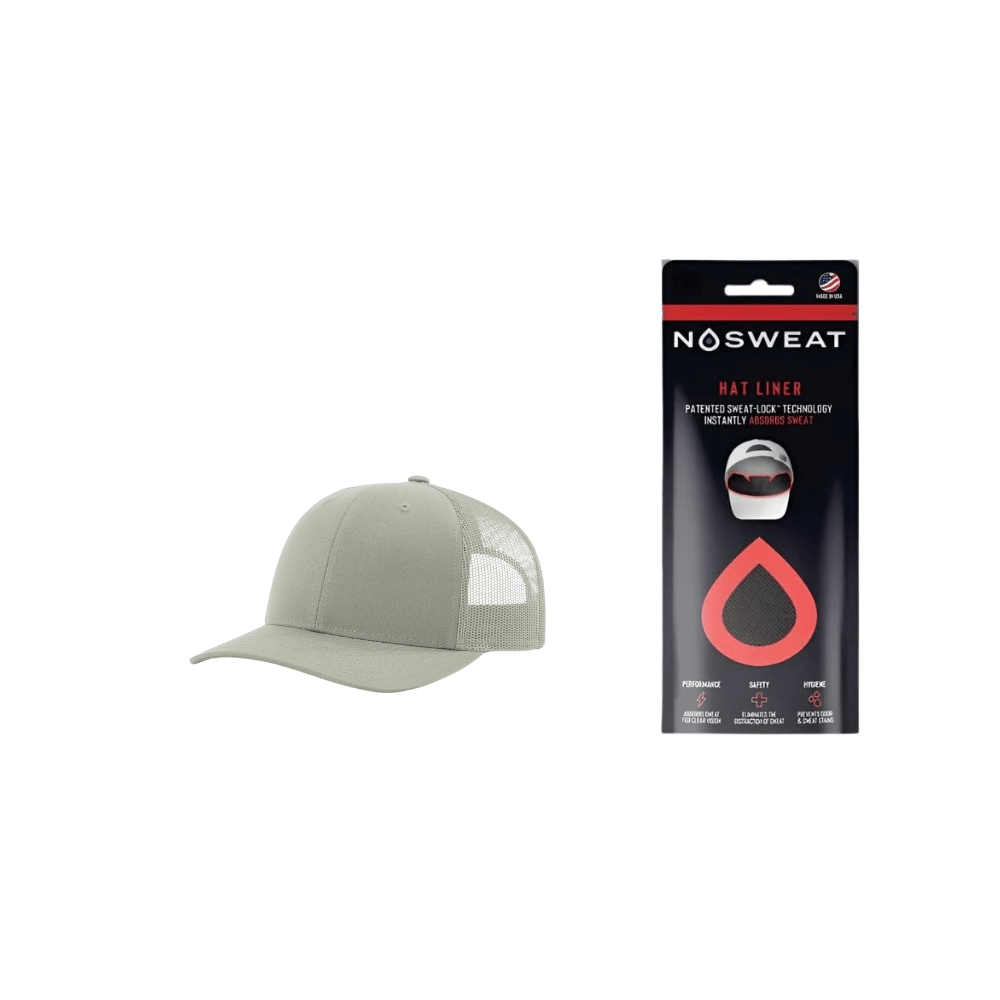 Richardson 112 Trucker Hat with NoSweat Hat Liner Combo
