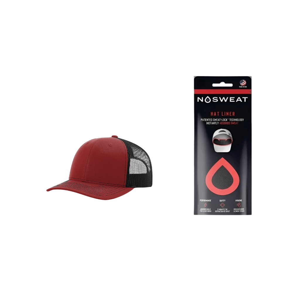 Richardson 112 Trucker Hat with NoSweat Hat Liner Combo